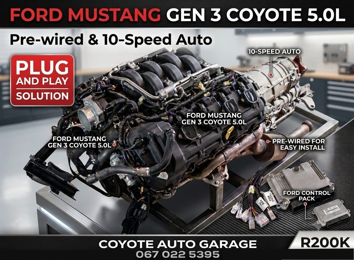 Complete Gen 3 Ford Coyote 5.0 V8 Engine Package | 10R80 Automatic | Custom Control Pack